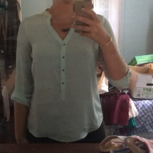 Sea foam blue blouse